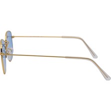 Eroe E102 Metal Geometrik Model Gold- Mavi Güneş Gözlüğü  C2-Cat.3