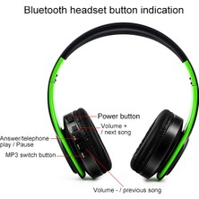 Zsykd LPT660 Katlanır Bluetooth Kulaklık  - Yeşil (Yurt Dışından)