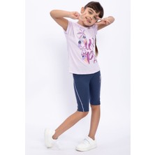 U.S. Polo Assn. Icecream Love Açık Lila Kız Çocuk Tayt Takım
