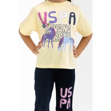 U.S. Polo Assn. Havana Horses Açık Sarı Kız Çocuk Kapri Takım