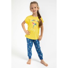 RolyPoly Positive Stay Sarı Kız Çocuk Pijama Takımı