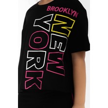 RolyPoly Newyork Siyah Kız Çocuk Bermuda Tayt Takım