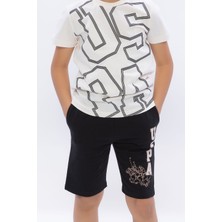 U.S. Polo Assn. Erkek Garson Bermuda Takımı Latte