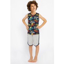 RolyPoly Enjoy Summer Lacivert Erkek Çocuk Kolsuz Bermuda Takım