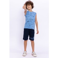 RolyPoly Surf Rider Beach Indigo Erkek Çocuk Bermuda Takım