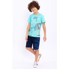 RolyPoly Bike Su Yeşili Erkek Çocuk Bermuda Takım