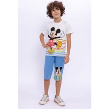 Mickey Mouse  Krem Erkek Çocuk Kapri Takım