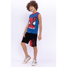 Marvel Spider-Man  Cobalt Mavi Kolsuz Erkek Çocuk Bermuda Takım