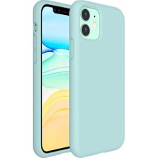 Miscase Apple iPhone 12 Pro Silikon Case Mikrofiber Iç Arka Koruma Telefon Kılıfı Turkuaz