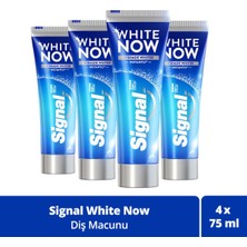 Signal Diş Macunu White Now Anında +1 Ton Beyaz Dişler 75 Ml X4 Adet