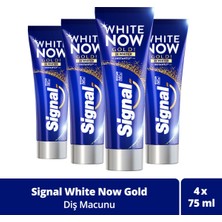 Signal White Now Diş Macunu Gold Anında 3 Kat Beyazlık 75 Ml X4