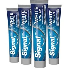 Signal Diş Macunu White System 2 Haftada Daha Beyaz Dişler 75 Ml X4