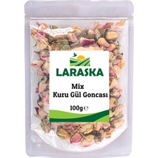 Laraska Sarı Pembe Mix Kuru Gül Goncası 100G