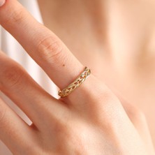 Sembol Gold 14K Altın Örgü Yüzük