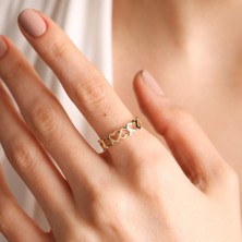 Sembol Gold 14K Altın Kalpli Yüzük