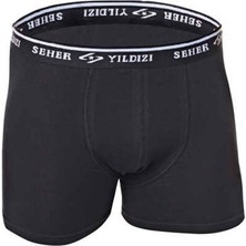 Seher Yıldızı Likralı Erkek Boxer 0060 | Siyah