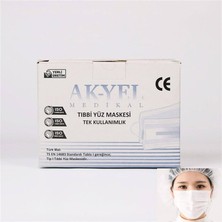 Akyel Ak-Yel Tıbbi Yüz Maskesi 100'Lü