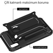 Case World Caseworld Xiaomi Redmi Note 11 4g Kapak Çift Katmanlı Zırh Tank Kılıf - Gri