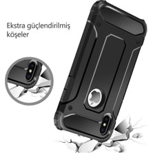 Case World Caseworld Xiaomi Redmi Note 11 4g Kapak Çift Katmanlı Zırh Tank Kılıf - Kırmızı