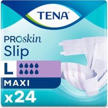 Tena Slip Maxi Bel Bantlı Hasta Bezi, Büyük Boy (L), 8 Damla, 24'Lü 3 Paket 72 Adet