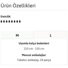 Tena Slip Maxi Bel Bantlı Hasta Bezi, Büyük Boy (L), 8 Damla, 24'Lü Paket