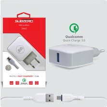 Subzero Micro USB Hızlı Şarj Qualcomm Tablet ve Telefon Şarj Aleti Seti 3.0A