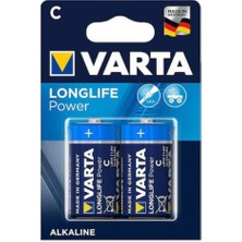 Varta 4914 Longlife Power Alkalin C Orta Boy Pil 2'li Paket