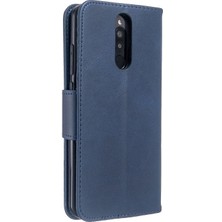 Dacare Xiaomi Redmi 8 Için Pu Deri Cüzdan Standlı Kılıf  - Mavi (Yurt Dışından)