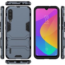 Dacare Xiaomi Mi CC9E Plastik + Tpu Hibrit Telefon Kılıfı ile Yüzük Tutucu - Koyu Mavi (Yurt Dışından)