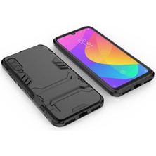 Dacare Xiaomi Mi CC9E Plastik + Tpu Hibrit Telefon Kılıfı ile Yüzük Tutucu - Siyah (Yurt Dışından)