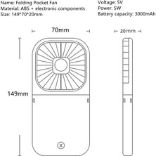 Shenzhen Xin Xin Asma Boyunlu Fanlar Mini Taşınabilir Katlanır USB Sessiz (Yurt Dışından)