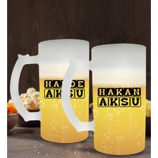 BK Kişiye Özel Isimli 2’li Buzlu Cam Bira Bardağı 50CL-30