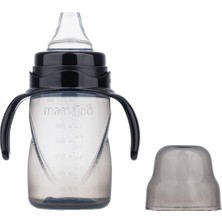 Mamajoo Silver Biberon 150 ml & Kulplu Eğitici Bardak 270 ml / Black