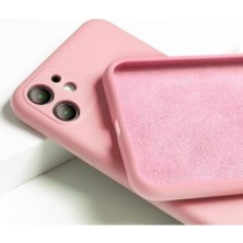Tria iPhone 11 6.1" Uyumlu 3D Kamera Korumalı Içi Kadife Lansman Silikon Kılıf Pembe