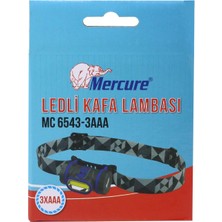 Badem10 Mercure MC6543 Ledli Kafa Lambası 3 Fonksiyonlu Pilli Kafa Feneri