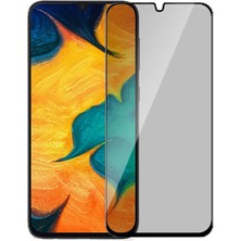 Case 4U Samsung Galaxy A22 Uyumlu Hayalet Ekran Koruyucu Gizli 5D Tam Kaplayan Privacy Kırılmaz Cam Siyah