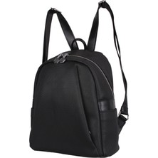 Bagacar 926 Petek Siyah Mat Kadın Deri Gözlü Sırt Çantası