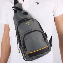 Bagacar Mega Model 1006 Gri Unisex Body Bag Omuz Çantası