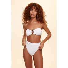 No Gossip Klain Halkalı Soft Starplez Bikini Tek Üst Beyaz 229113