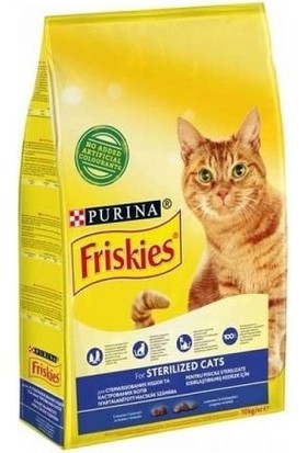 Purina Friskies Sterilised Somonlu ve Sebzeli Kısırlaştırılmış Yetişkin Kedi Maması 10 kg