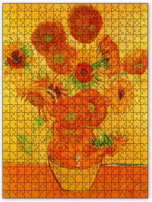 Cakapuzzle Aycicekleri Van Gogh 120 Parça Puzzle Yapboz Mdf (Ahşap)