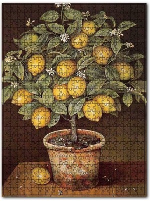 Cakapuzzle Saksıda Limon Ağacı Resm Görseli 120 Parça Puzzle Yapboz Mdf (Ahşap)