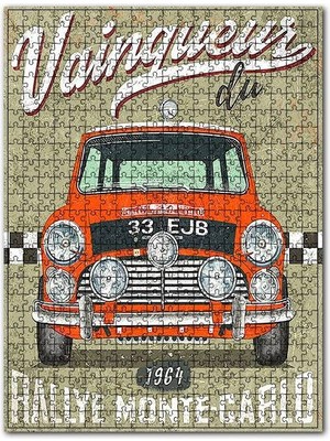 Cakapuzzle Serviste Hazırlanan Otomobil Afişli Görsel 120 Parça Puzzle Yapboz Mdf (Ahşap)