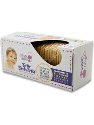 Aşçı Anne Bebe Bisküvisi 250g 6+ Ay İçin Tam Tahıllı Katkısız Bisküvi