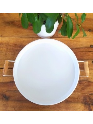 Arma Country Metal 37CM Beyaz Tepsi