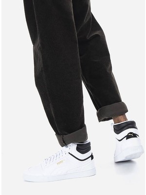 Puma Shuffle Mid - Erkek Beyaz - Siyah-Bilekli Spor Ayakkabı - 380748 01