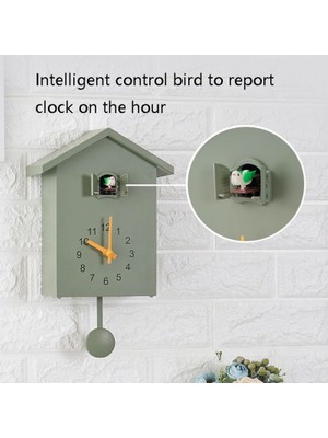 Zshskj T60 Cuckoo Clock The Bird Raporları On The Hour Saat, Renk: Yeşil (Yurt Dışından)