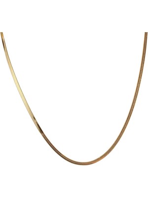 Vercetti Gold Bijuteri Kolye Çelik Zincir Italyan Ezme 4mm