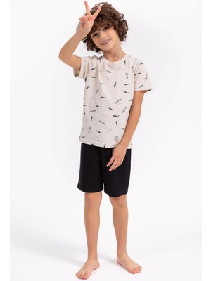 Arnetta Dolphins Bej Erkek Çocuk Bermuda Takım