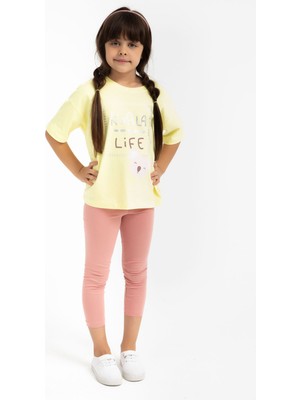 RolyPoly Koala Life Açık Sarı Kız Çocuk Tayt Takım